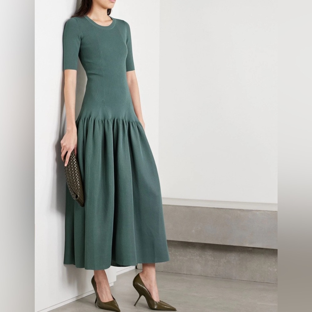 ALTUZARRA Maisie Stretch-Knit Dress 
STORM CLOUD size L